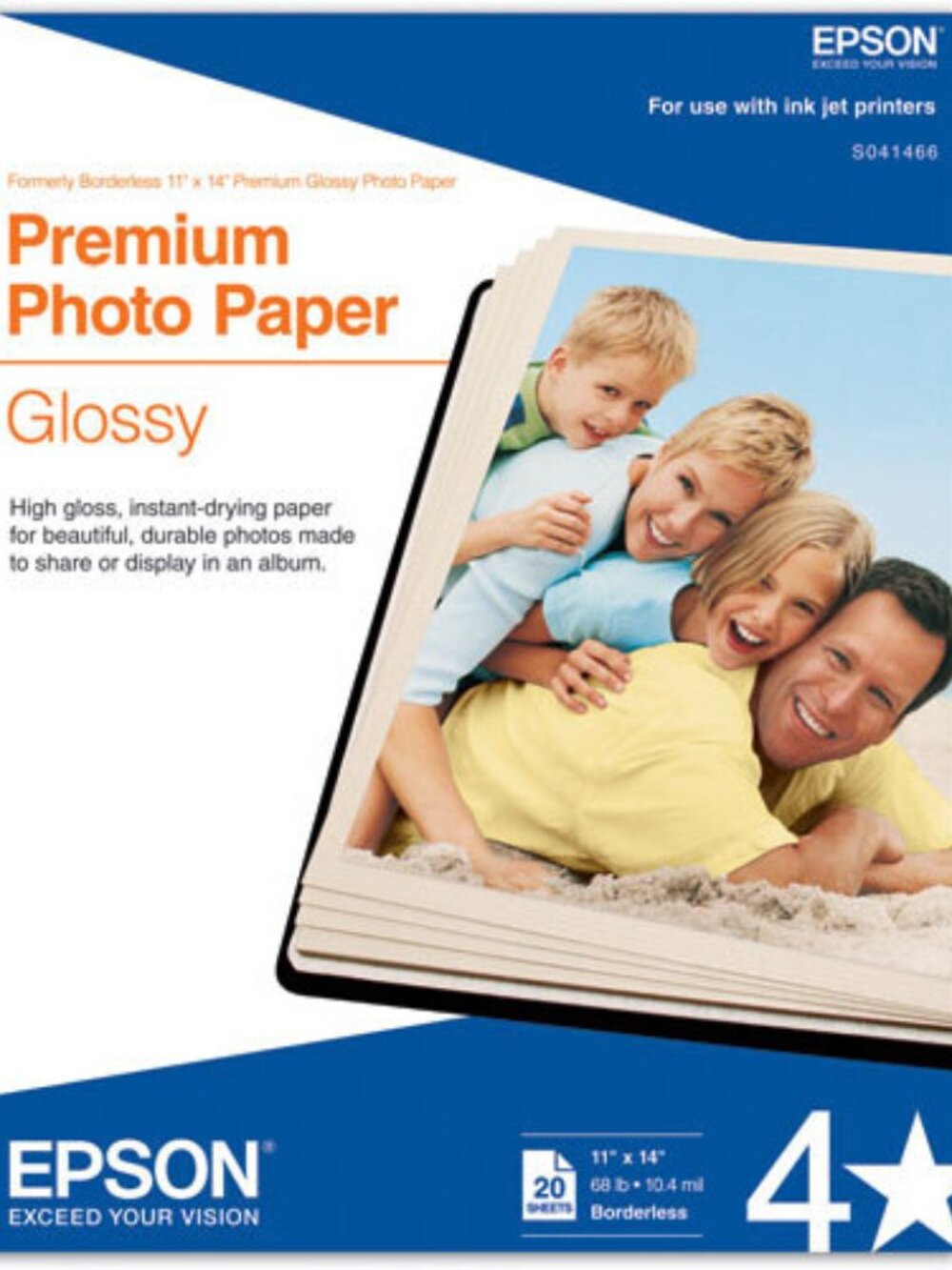 Epson Premium Photo Paper GLOSSY (11x14 Inches, 20 Sheets)